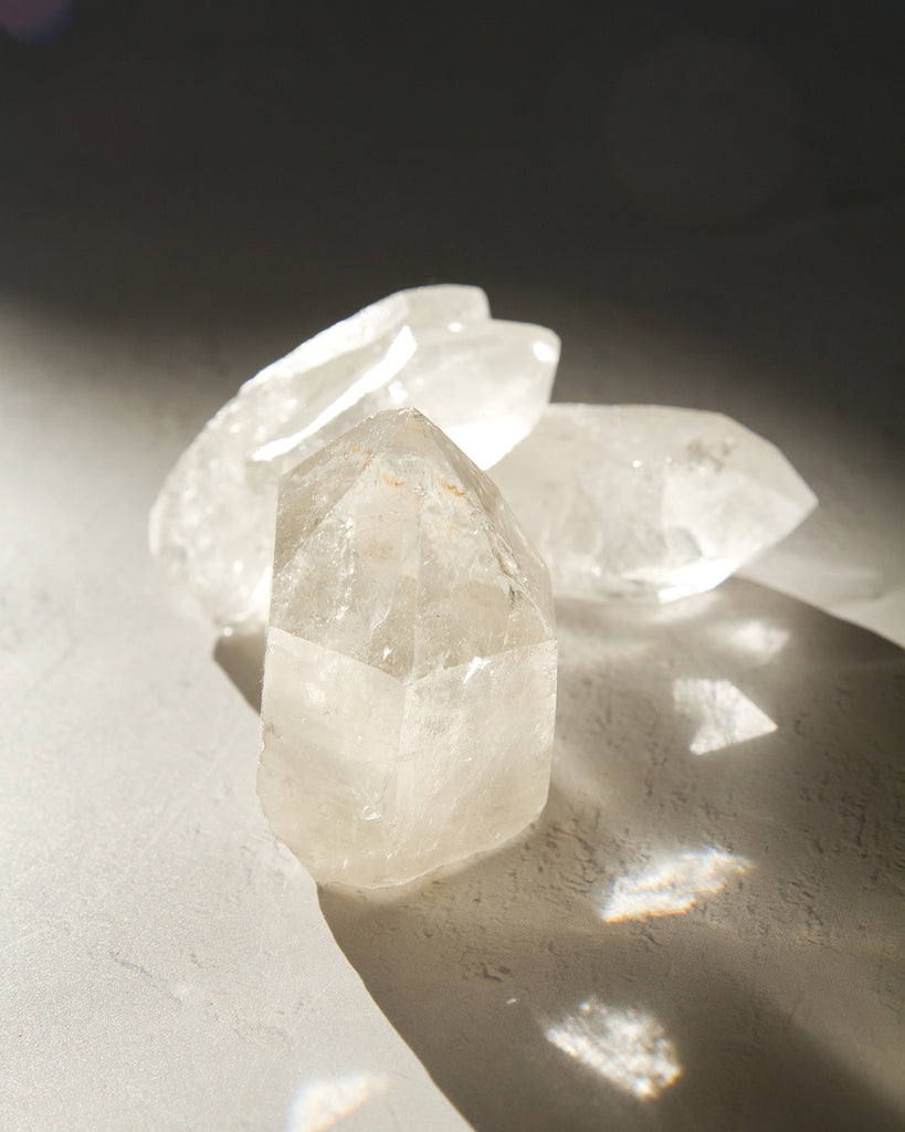Bergkristall Stein im Sonnenlicht