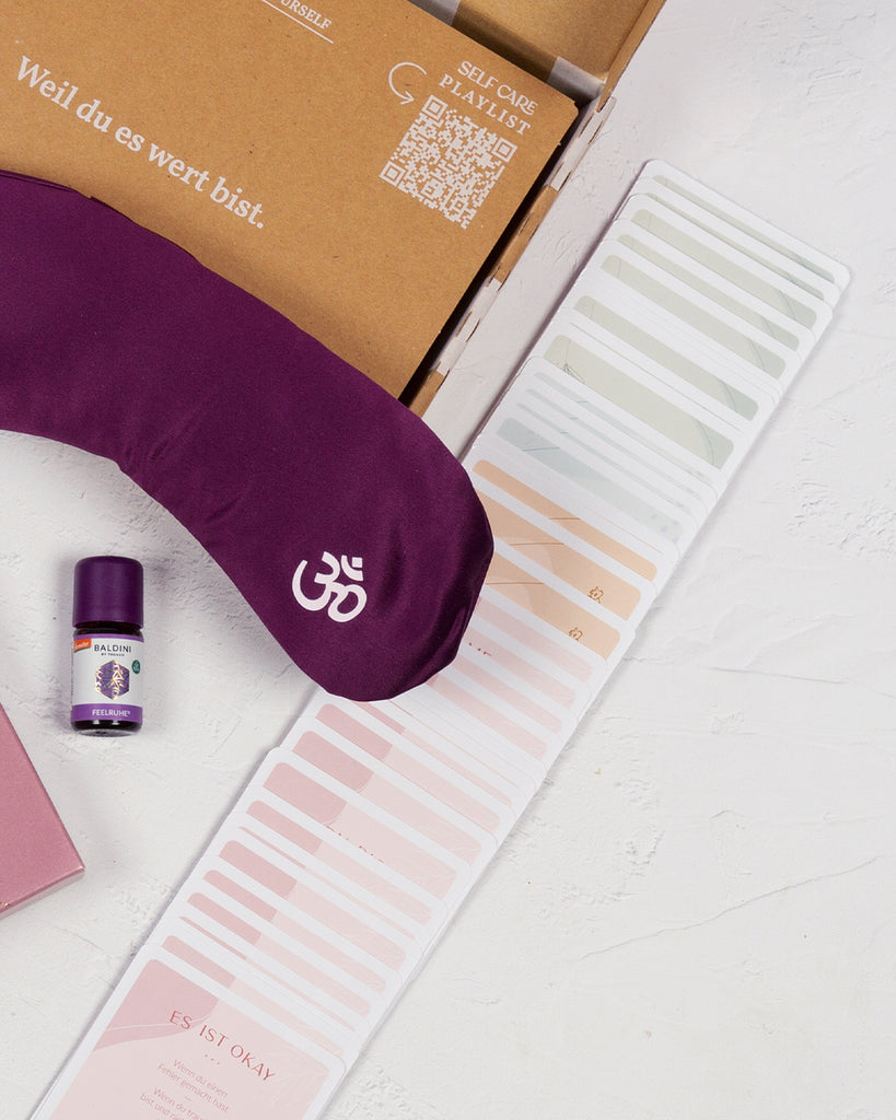 Achtsamkeit Geschenkkorb mit Inhalt