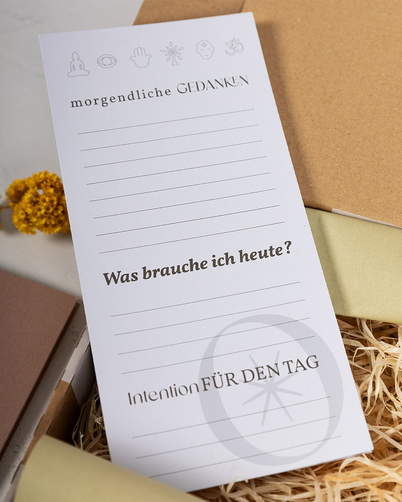 Geschenke für mehr Achtsamkeit, Notizblock 
