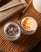 Kerzen aus Sojawachs mit Lavendel und Amethyst