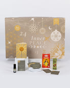 Selfcare adventskalender 2026 mit Affirmationskarten und Produkten wie Journal, Aromatherapie und co
