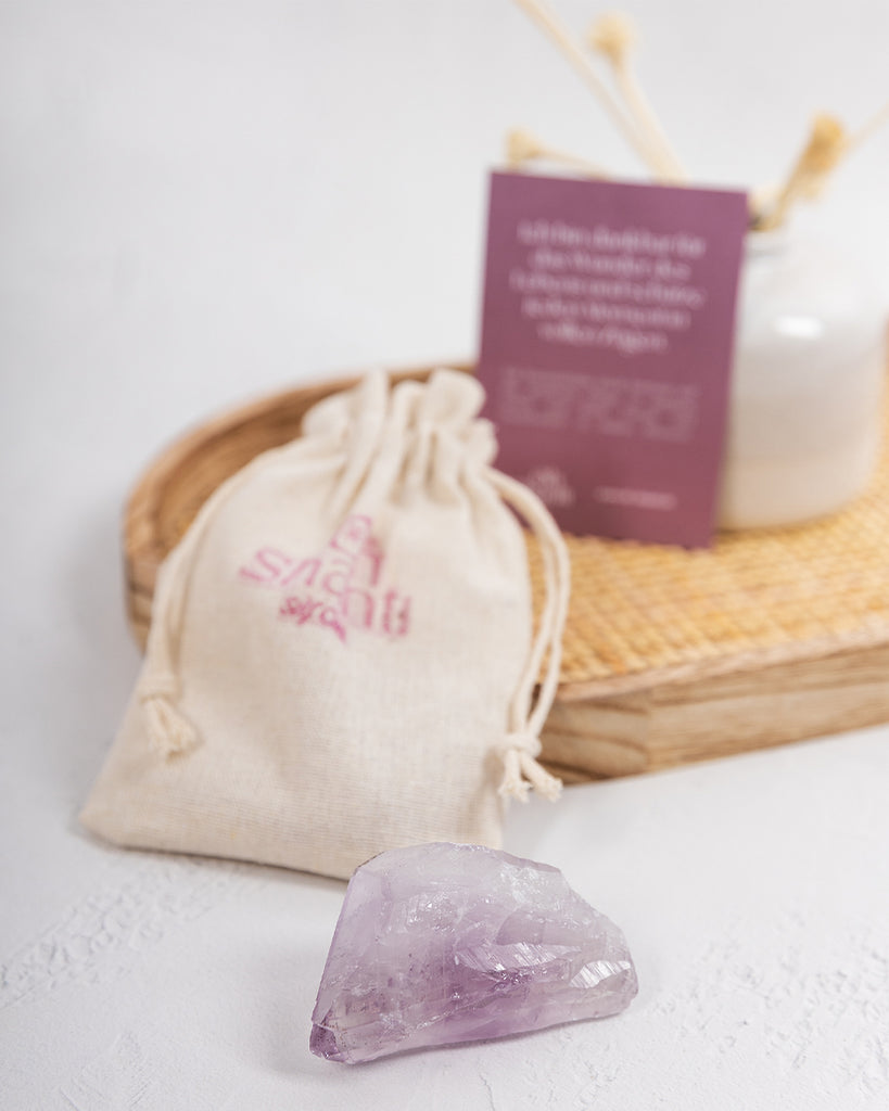Amethyst Stein mit Beutel