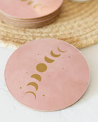 Deko Untersetzer mit Mondphasen Rosa Gold