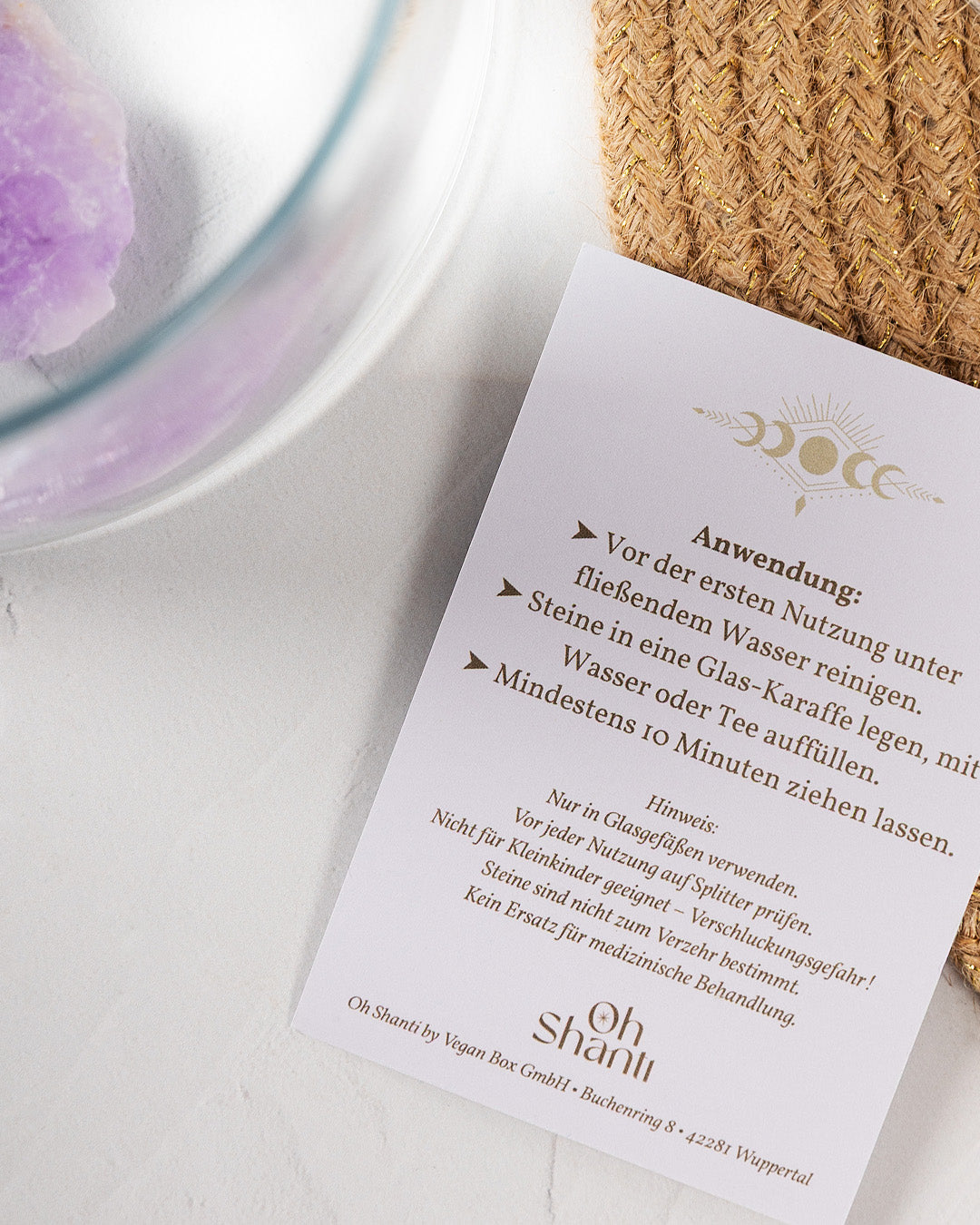 Edelsteine Wasser mit Anwendung