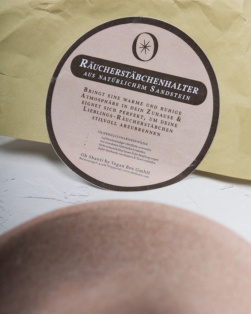 Halter für Räucherstäbchen aus natürlichem Sandstein
