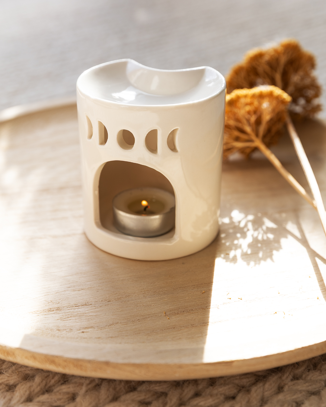 Keramik Duftlampe Crescent Moon