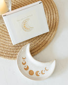 Keramik Schale in Mondsichel Form und Mondphasen Design