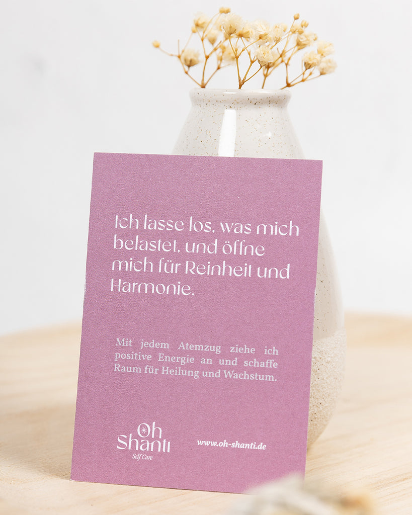 Räuchern mit Salbei, Affirmationskarte