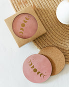 Untersetzer aus MDF mit Mondphasen